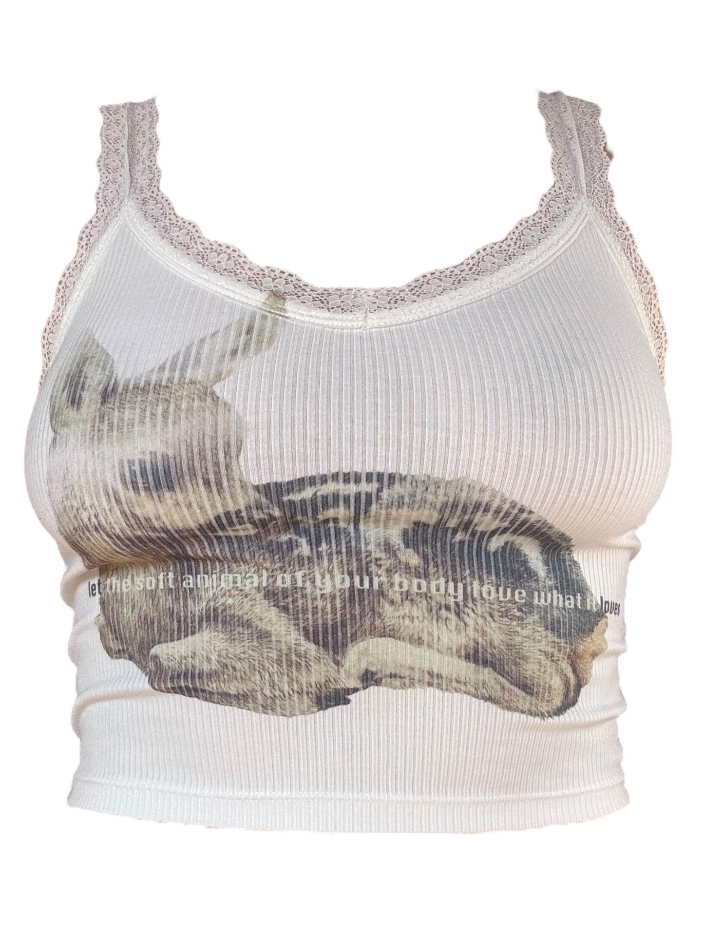 Soft Animal of Your Body Cropped Tank - XS/S