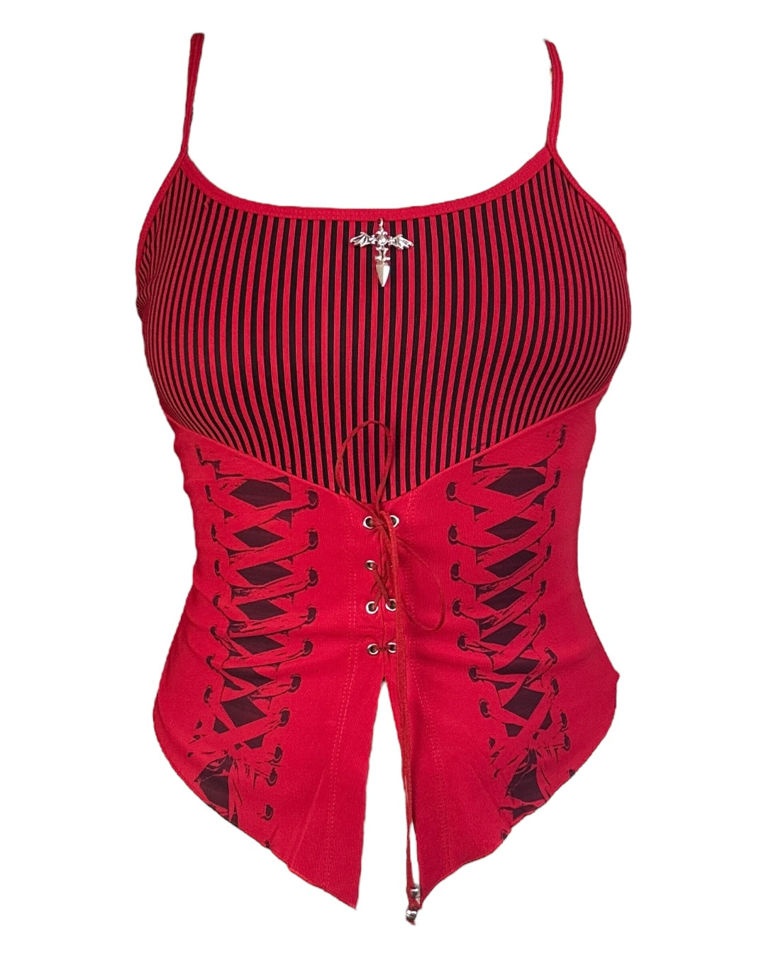 Cordelia Red Corset Tank - M