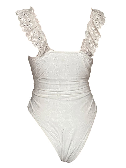 Eat You Up, Deer Eyelet Lace Bodysuit - 1X/2X