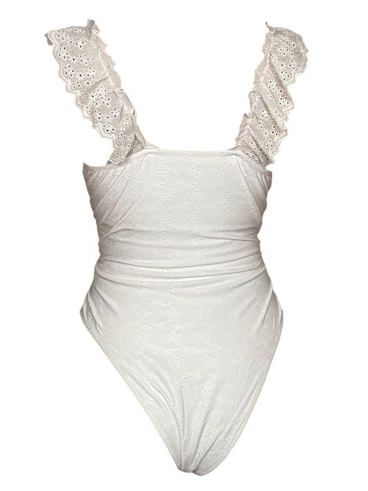 Eat You Up, Deer Eyelet Lace Bodysuit - 1X/2X