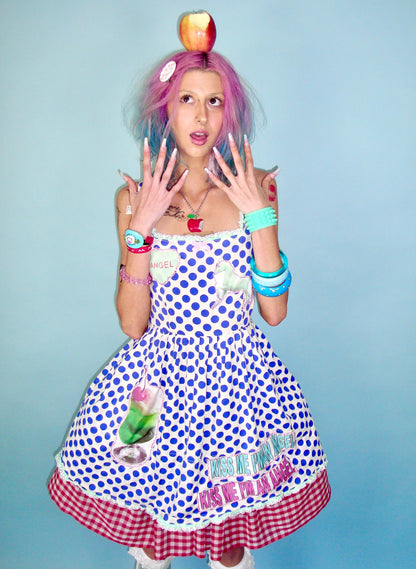 Sweet Delights Blue Polka Dot Dress - S/M