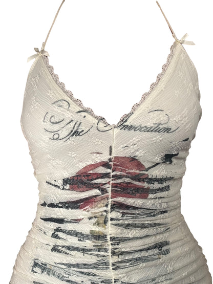 The Invocation Lace Halter Dress - L