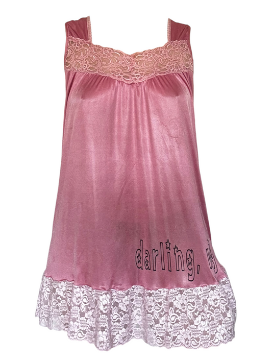 Darling, Why? Pink Babydoll Dress - L