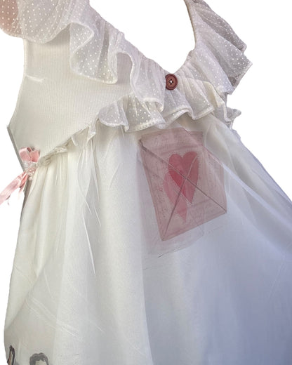 Forget Me Not White Lace Babydoll Dress - M