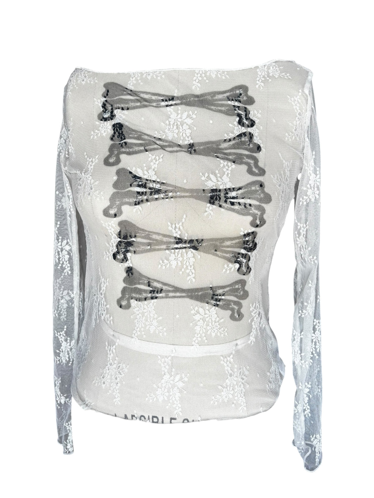 Angel's March White Lace Longsleeve - L/XL