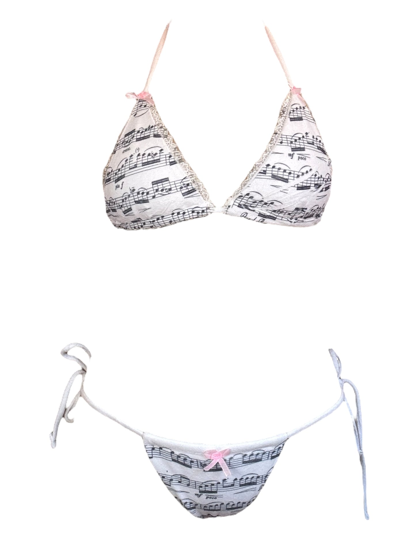 Sheet Music Terry Cloth Bikini - L