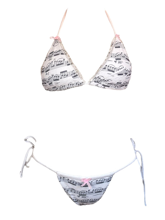 Sheet Music Terry Cloth Bikini - L