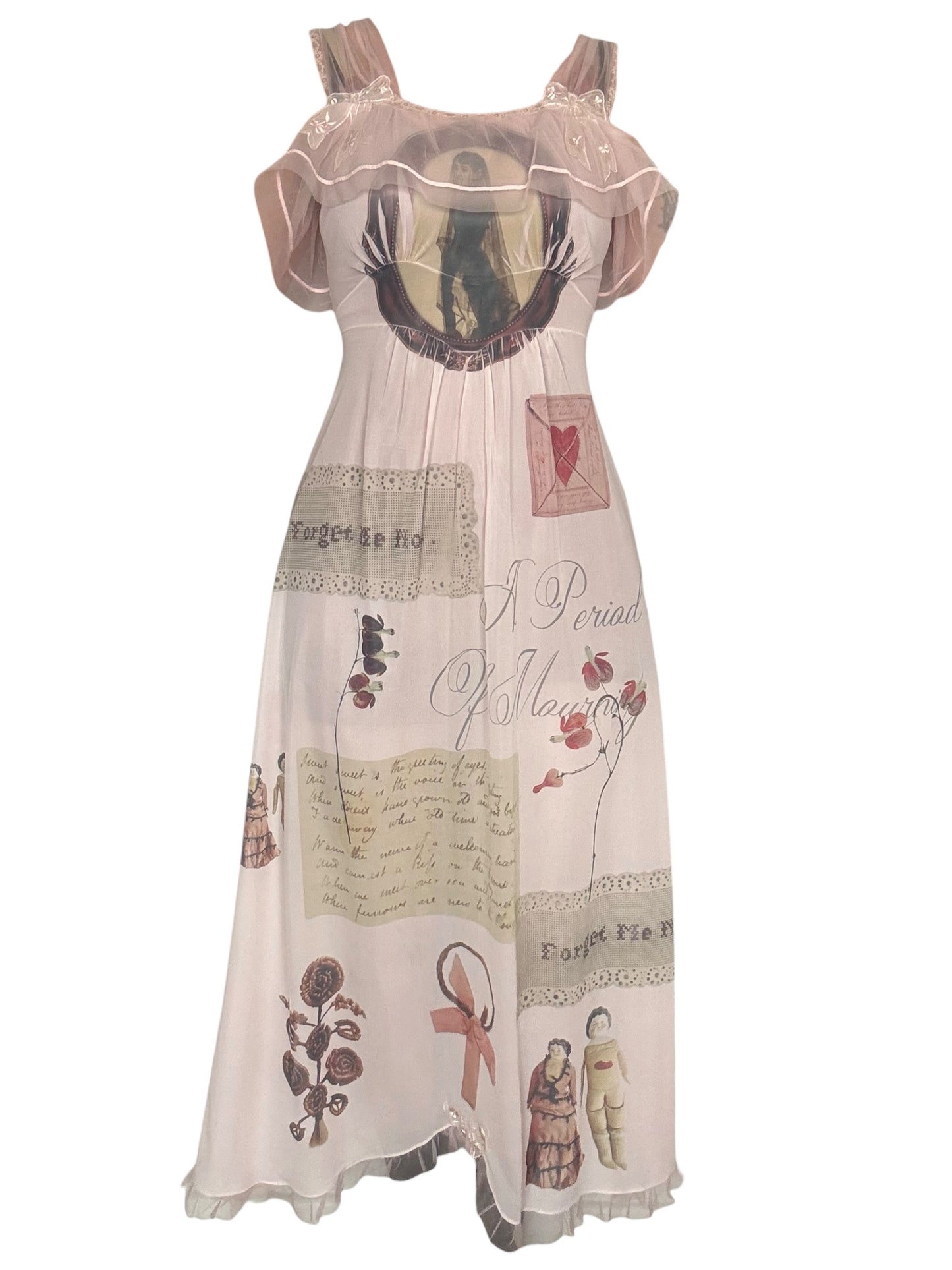 Forget Me Not Pink Slip Gown - M