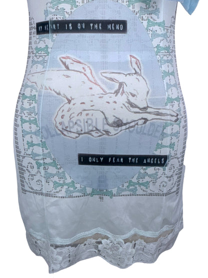 Graveyard Throne Blue Vintage Slip Dress - S