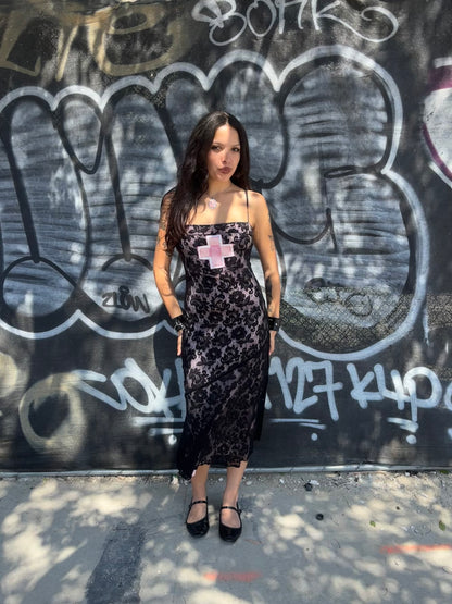 Bandaid Over the Bullethole Lace Dress - S