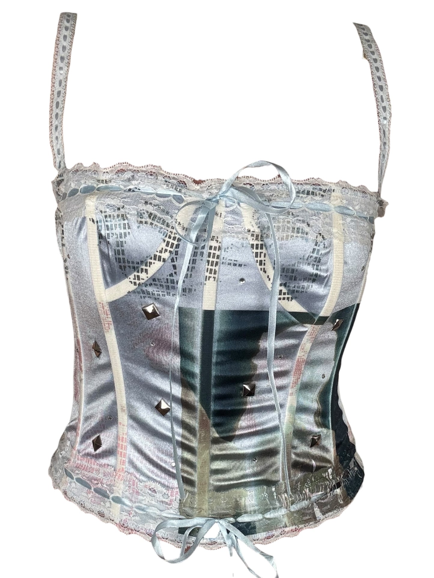 Angel Eyes Blue Corset - M/L