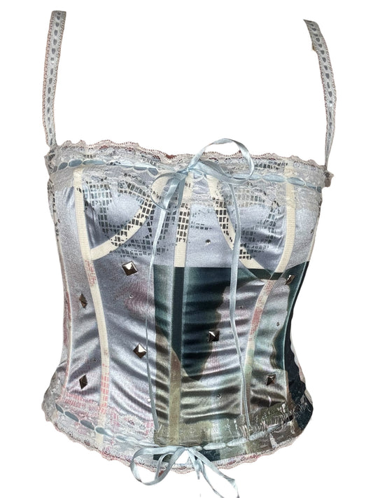 Angel Eyes Blue Corset - M/L