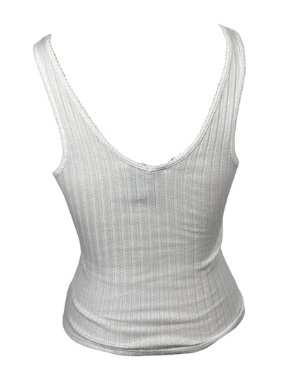 Wish Upon My Wings White Ribbed Tank - S/M