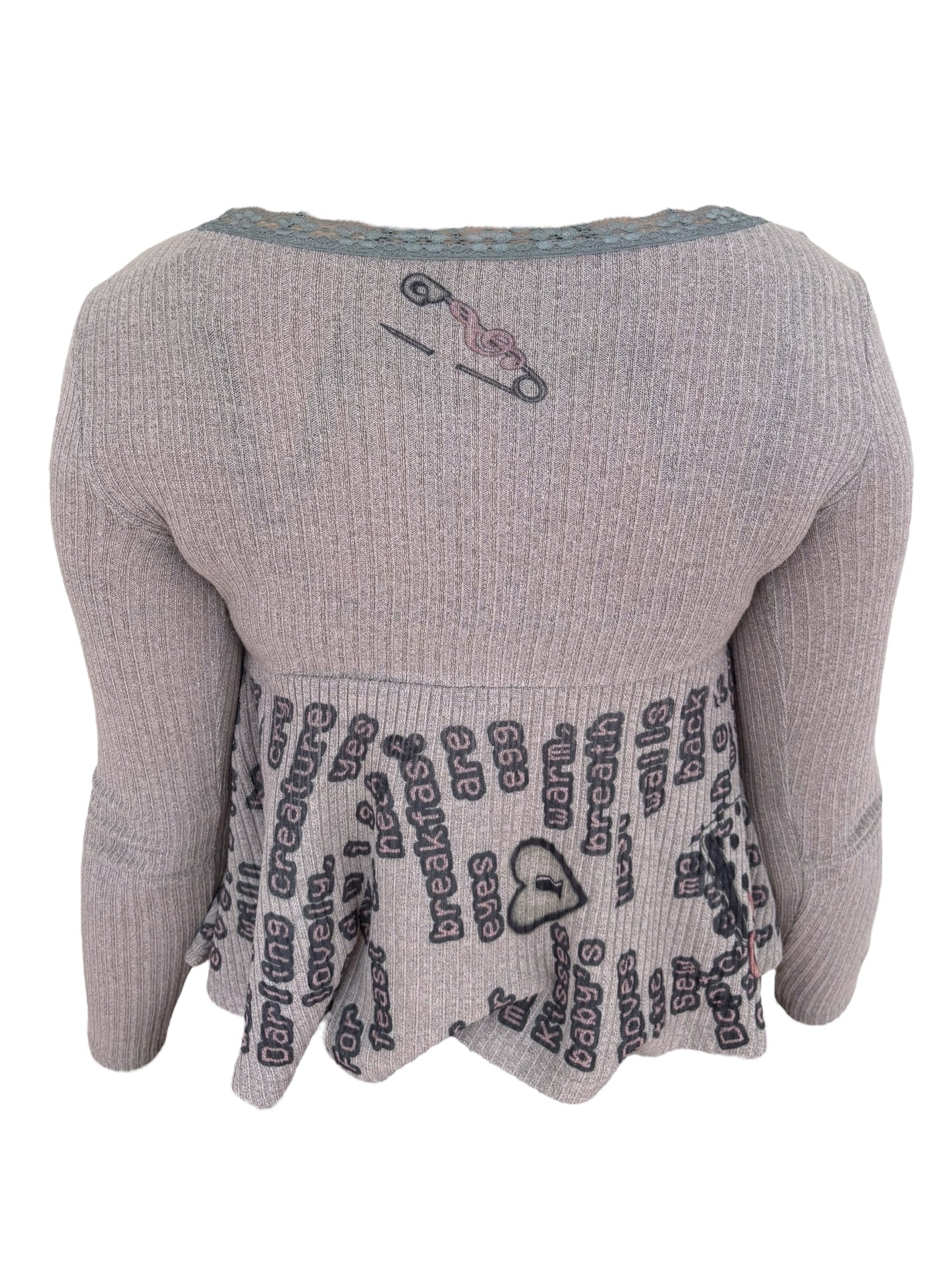 Darling Creature Grey Babydoll Blouse - S