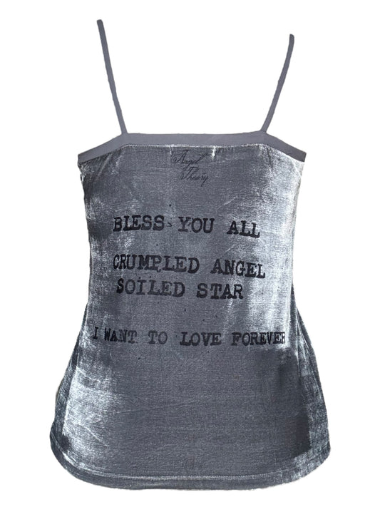 Orlando's Kiss Grey Velvet Tank - M