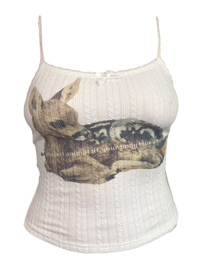 The Soft Animal of Your Body Deer Lace Tank - XS/S