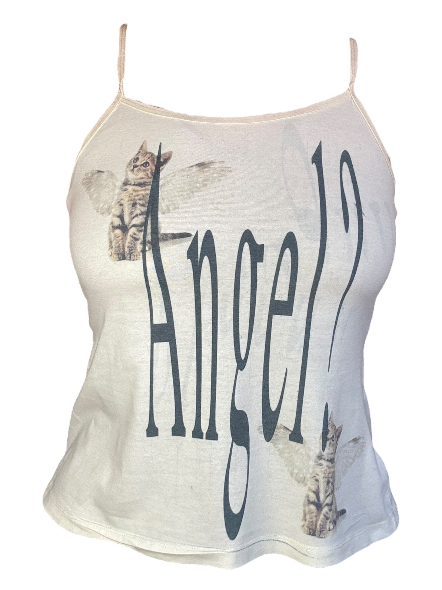 Angel Kitten Cream Tank - M/L