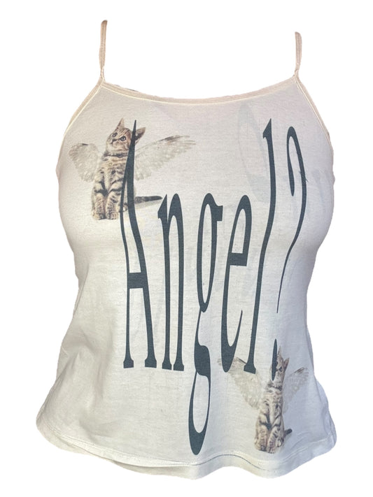 Angel Kitten Cream Tank - M/L
