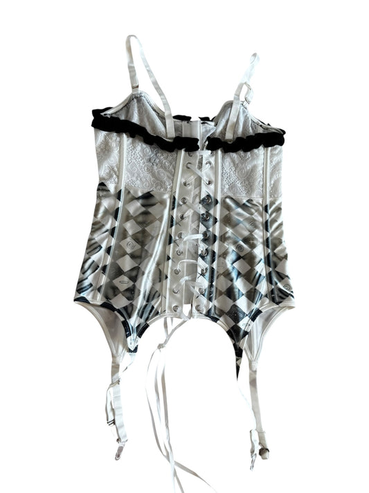Alice's Game White Garter Corset - XS