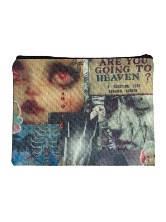 Angel's Dark Collage Zipper Pouch