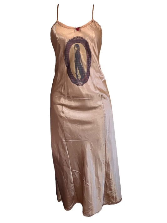 Ghostly Longing Champagne Slip Dress - L/XL