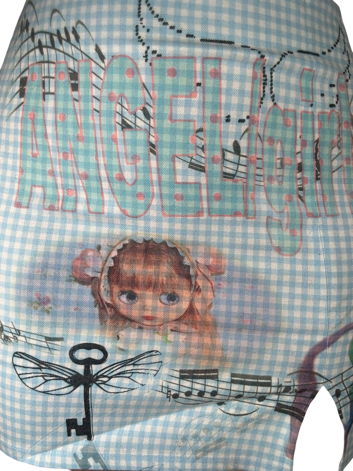 Angel/Girl Blue Checkered Skirt - L