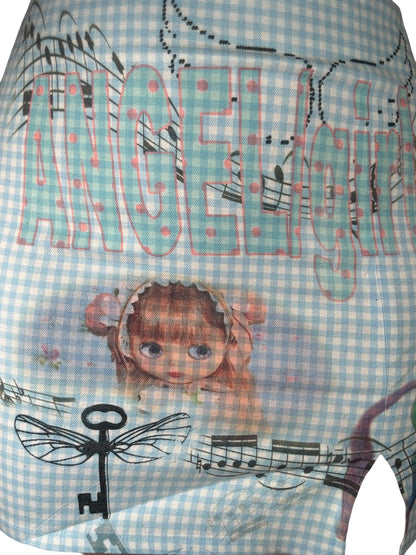 Angel/Girl Blue Checkered Skirt - L