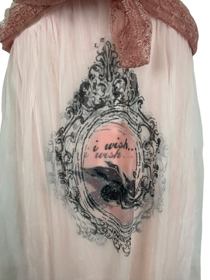 Wish Upon My Wings Pink 1950's Nightgown - L