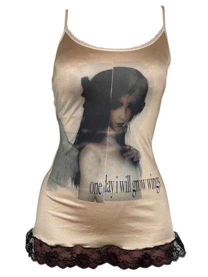 One Day I Will Grow Wings Gold Dress - M/L