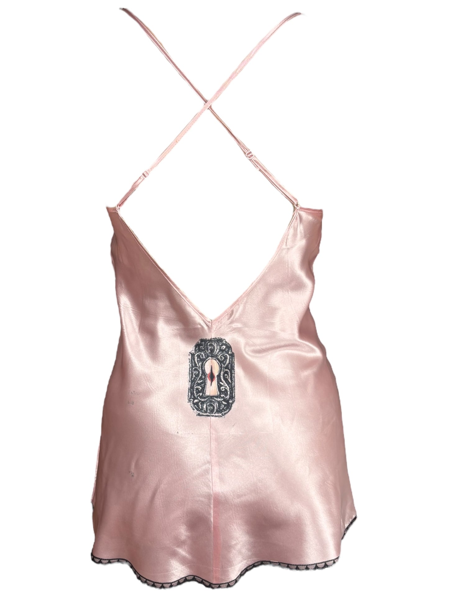 Harlequin Dreamer Pink + Black Mini Dress - S