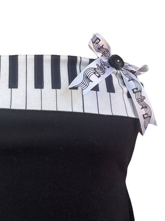 Piano Bow Tube Top - M/L