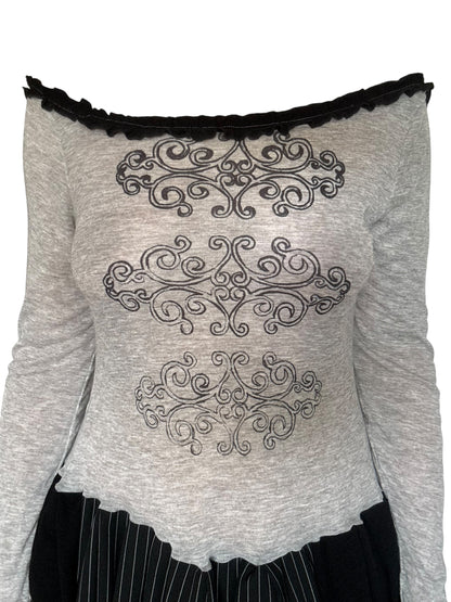 Your Love Grey/Black Drop Waist Mini Dress - M