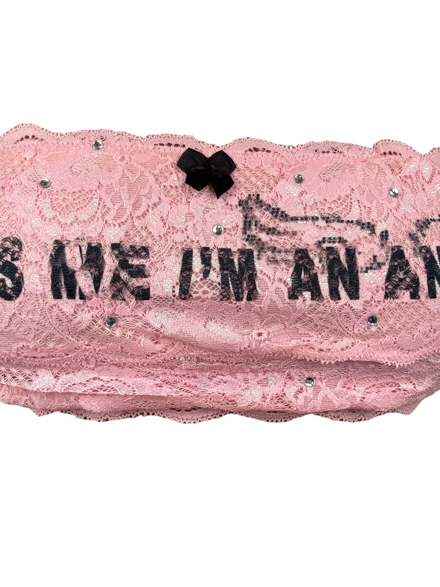 Kiss Me I'm An Angel Pink Bandeau Top - M