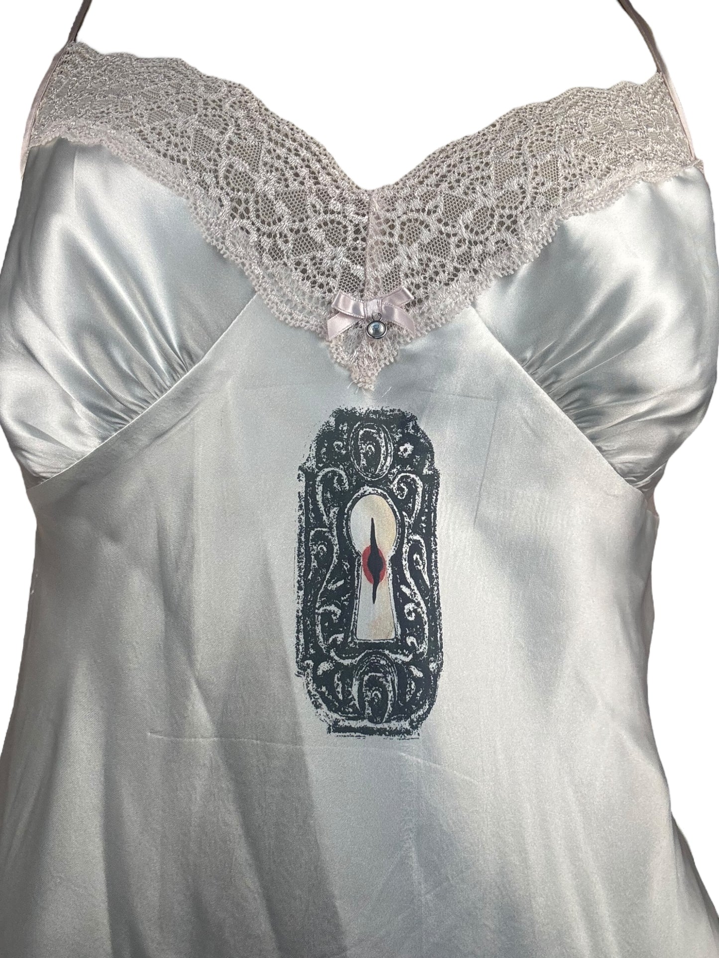 Peering Through The Keyhole White Slip Dress - L/XL