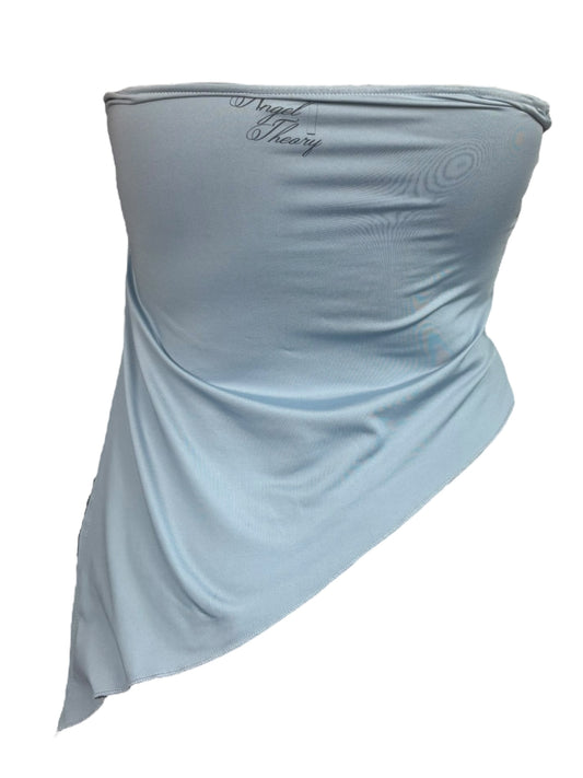 Click to Forgive Blue Flutter Tube Top - S/M
