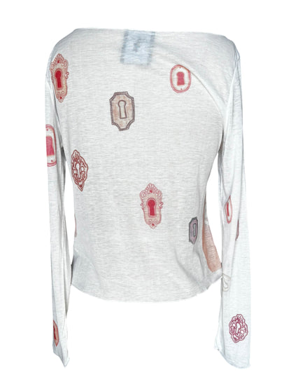 Down the Rabbit Hole White Longsleeve - XL