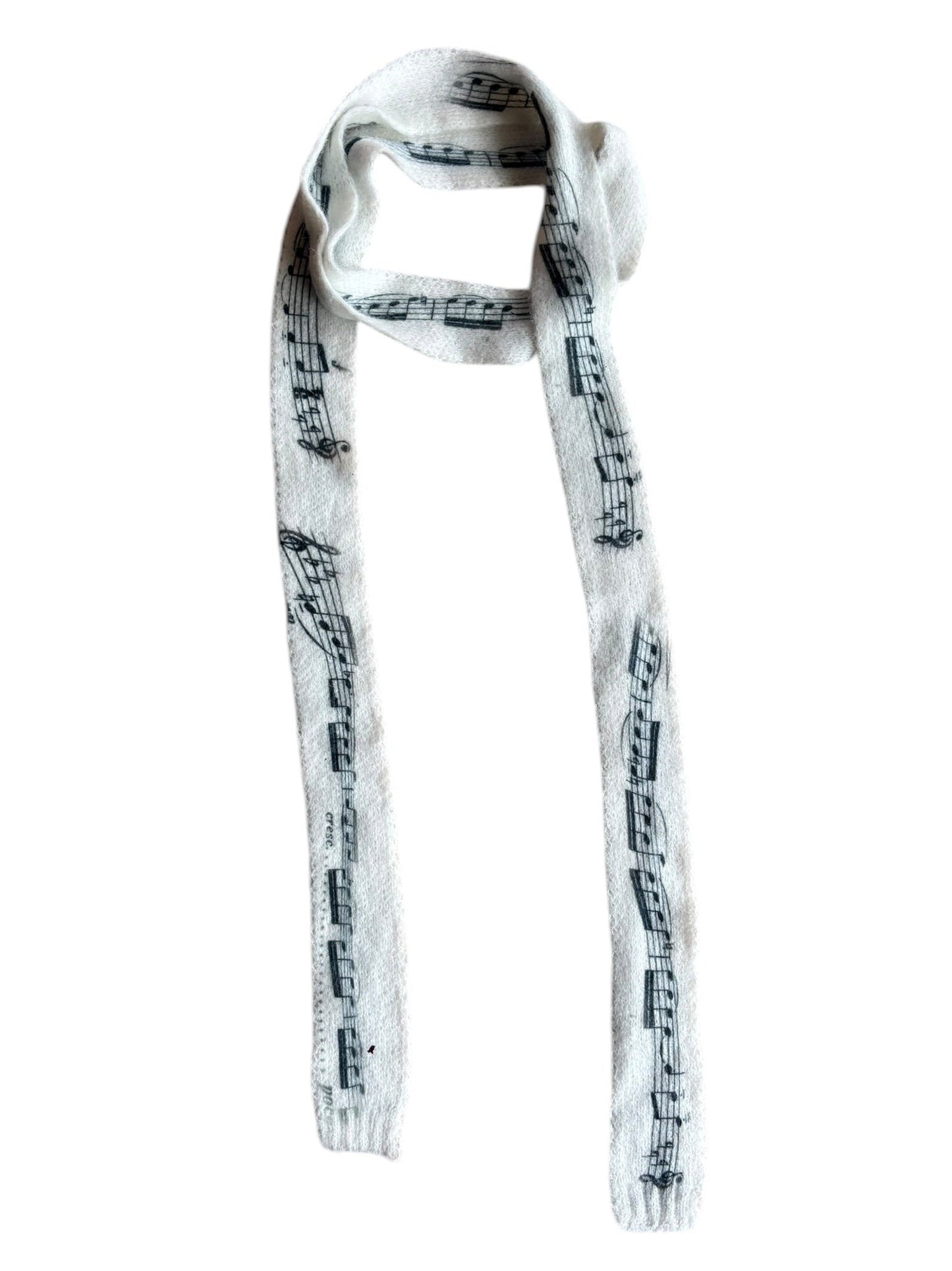Music Note Skinny Scarf