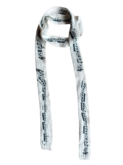Music Note Skinny Scarf