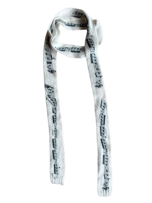 Music Note Skinny Scarf