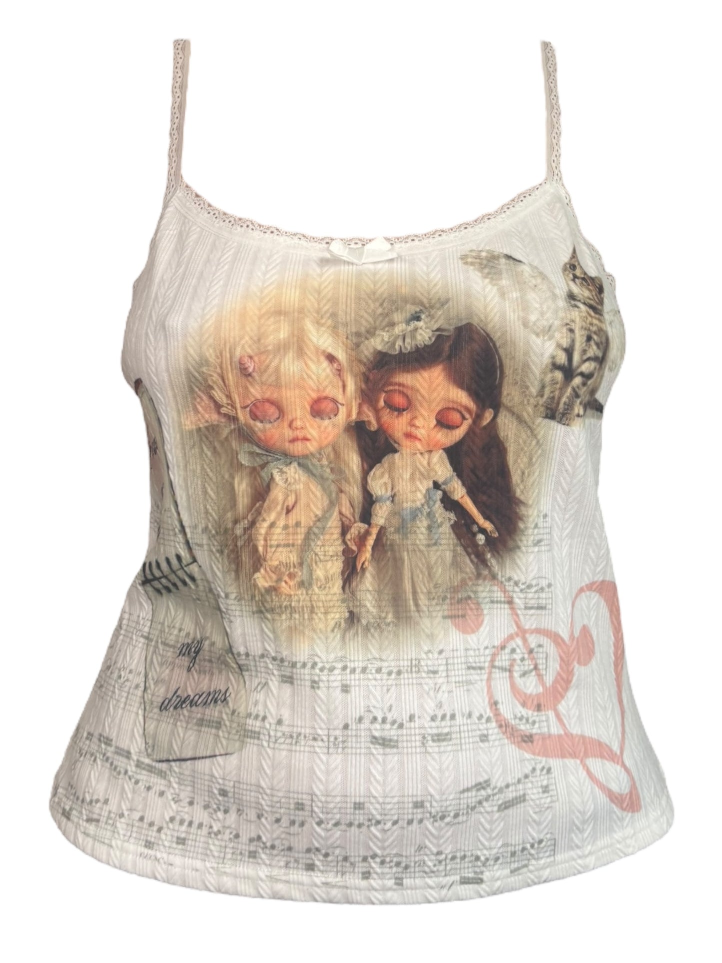 Join Me In My Dreams White Lace Tank - XL
