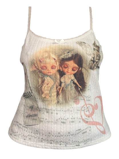 Join Me In My Dreams White Lace Tank - XL