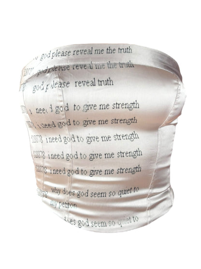 Please God Grey Corset Top - XS