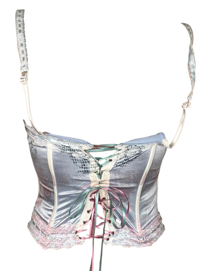 Angel Eyes Blue Corset - M/L