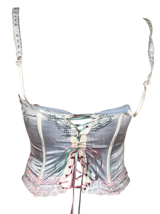 Angel Eyes Blue Corset - M/L