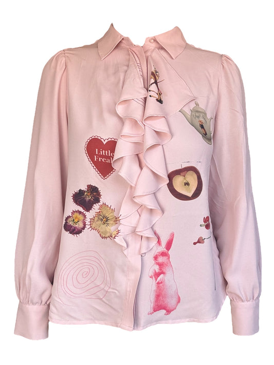 Little Freak Baby Pink Ruffle Blouse - L