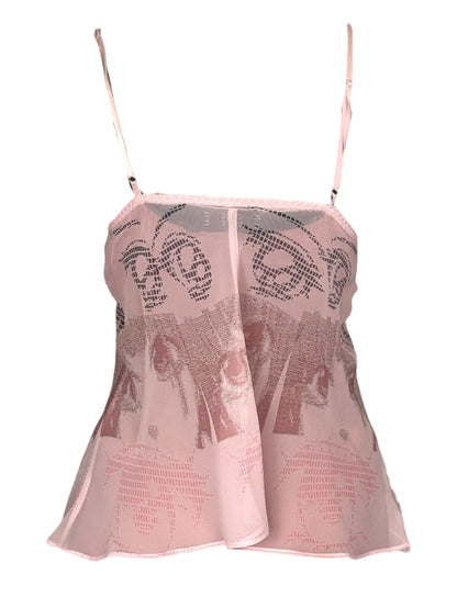 Cyber Gaze Pink Lingerie Top - S/M