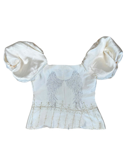 Innocence Ivory Puff Sleeve Blouse - XXS/XS
