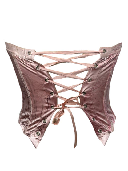 Searching Pink Satin Corset - XS