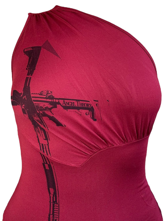 Crucifixion Wine Off-Shoulder Top - S/M