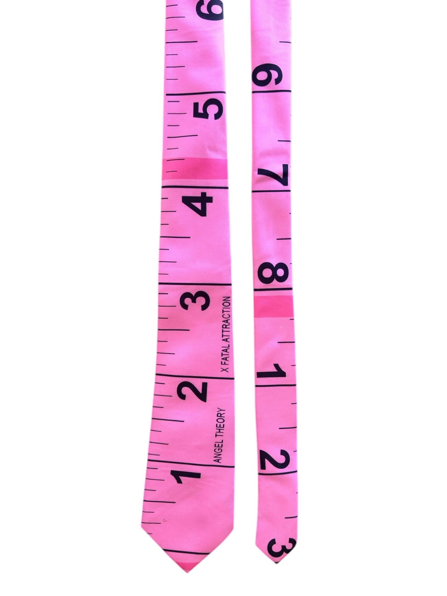 Pink Measuring Tape Tie